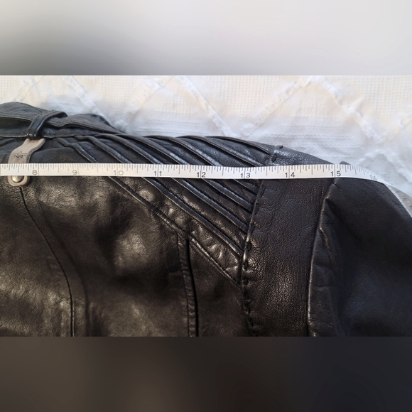 AUTHENTIC CHIC LUXURY LADIES MACKAGE LEATHER JACKET - Picture 6 of 13